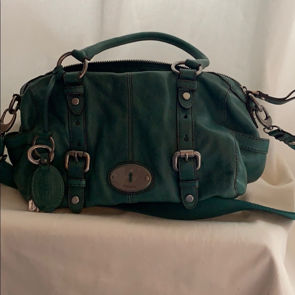 Fossil leather shoulder bag